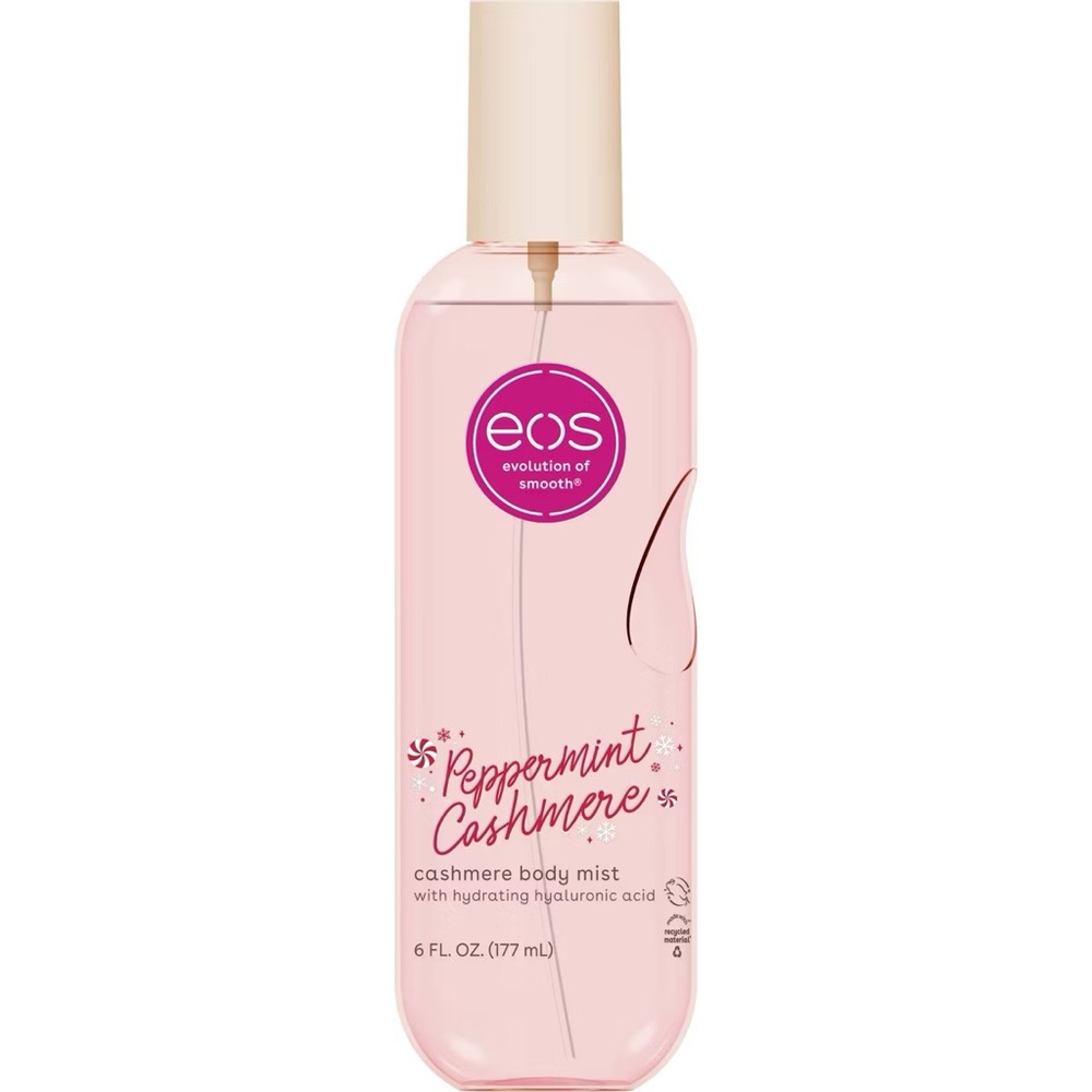 eos nwt Holiday Body Mist - Peppermint Cashmere - 6 fl oz
